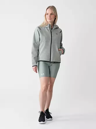 UNDER ARMOUR | Giacca con cappuccio da donna UA Unstoppable Fleece con zip integrale | mint